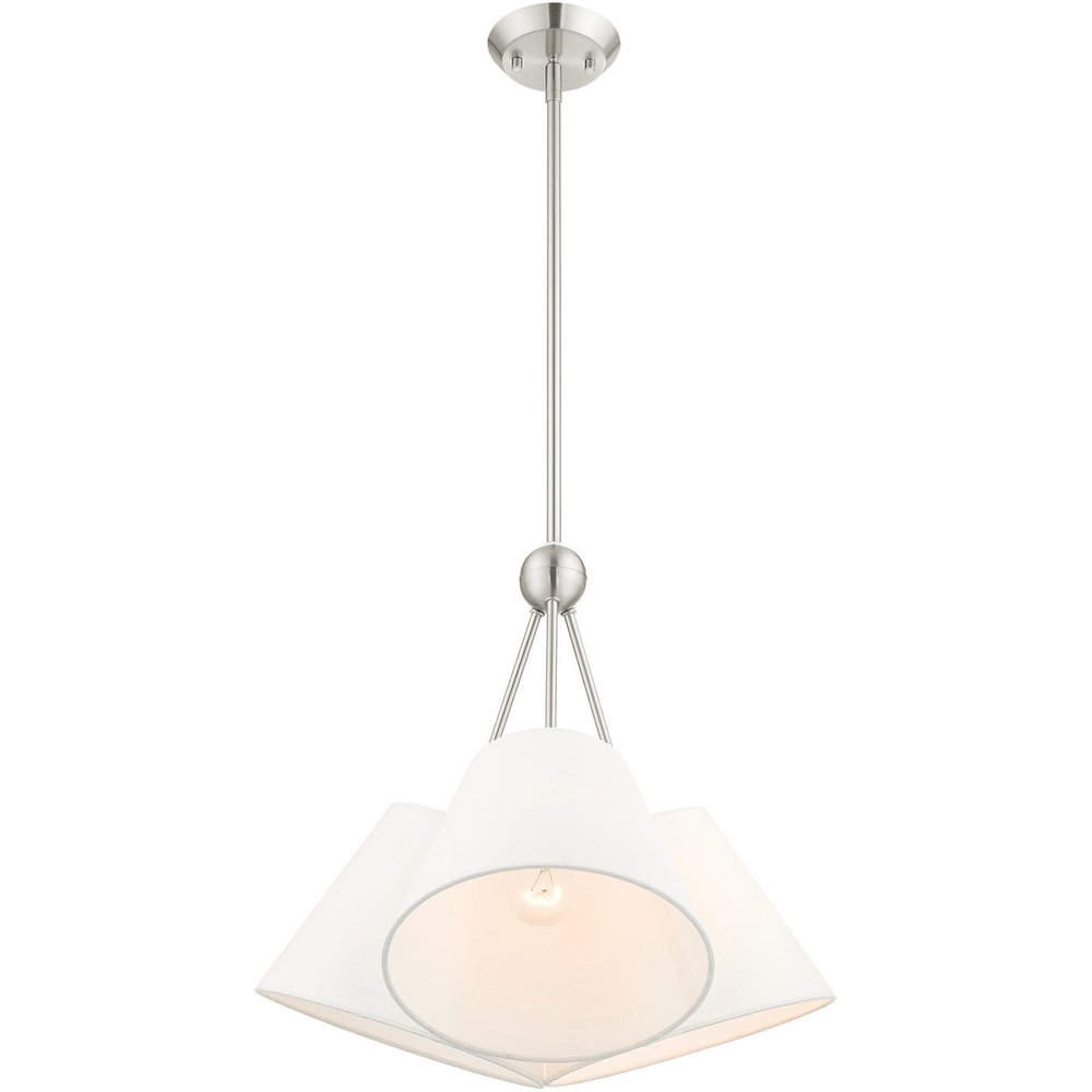 Three Light Dimmable Chandelier With Shades