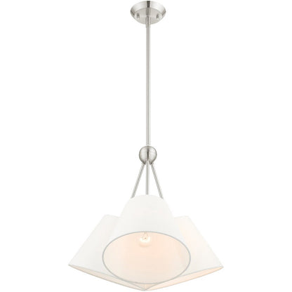 Three Light Dimmable Chandelier With Shades