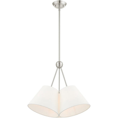 Three Light Dimmable Chandelier With Shades
