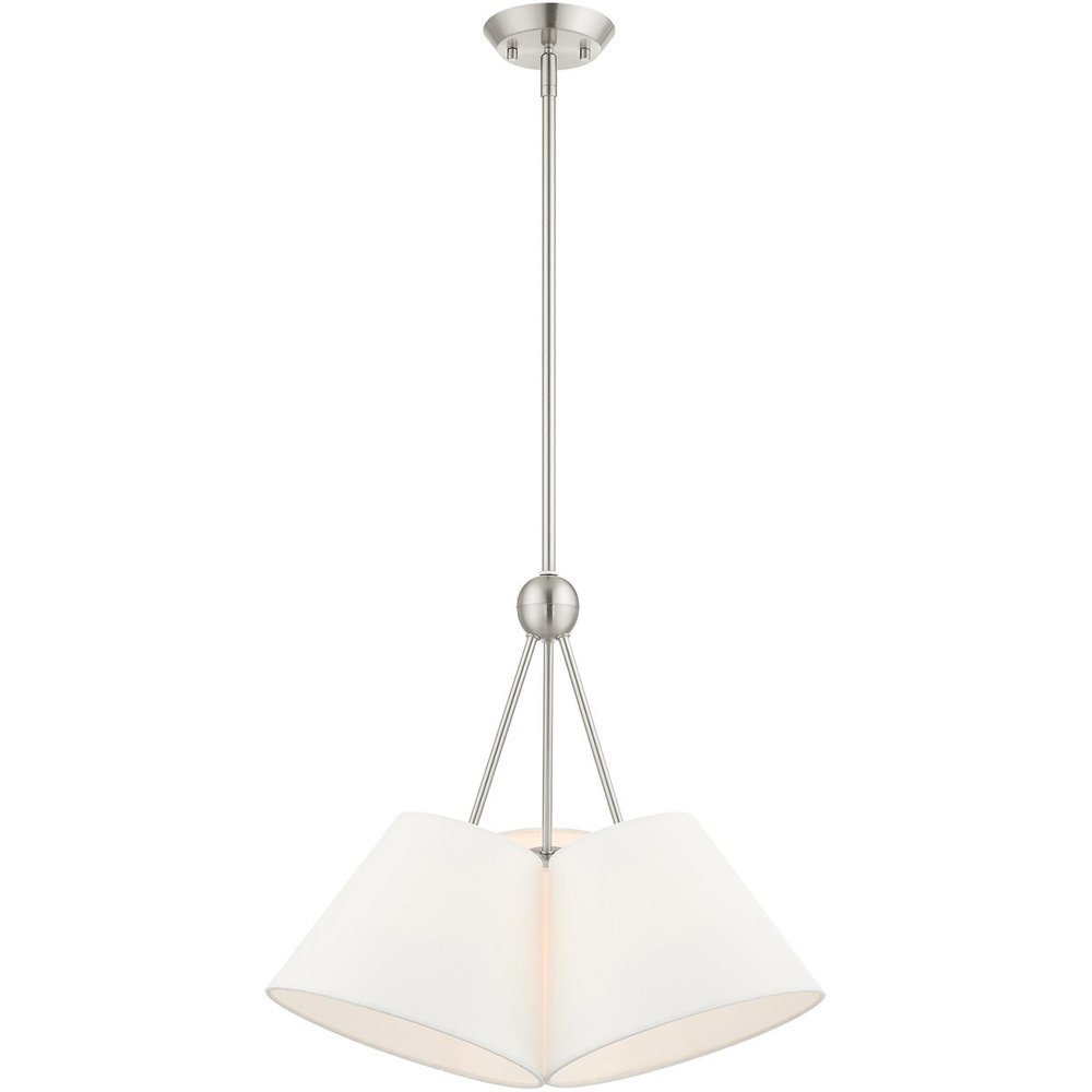 Three Light Dimmable Chandelier With Shades