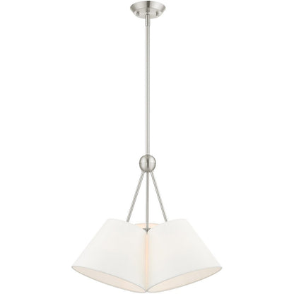 Three Light Dimmable Chandelier With Shades