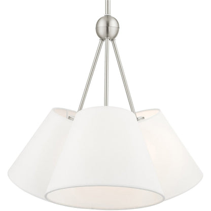 Three Light Dimmable Chandelier With Shades