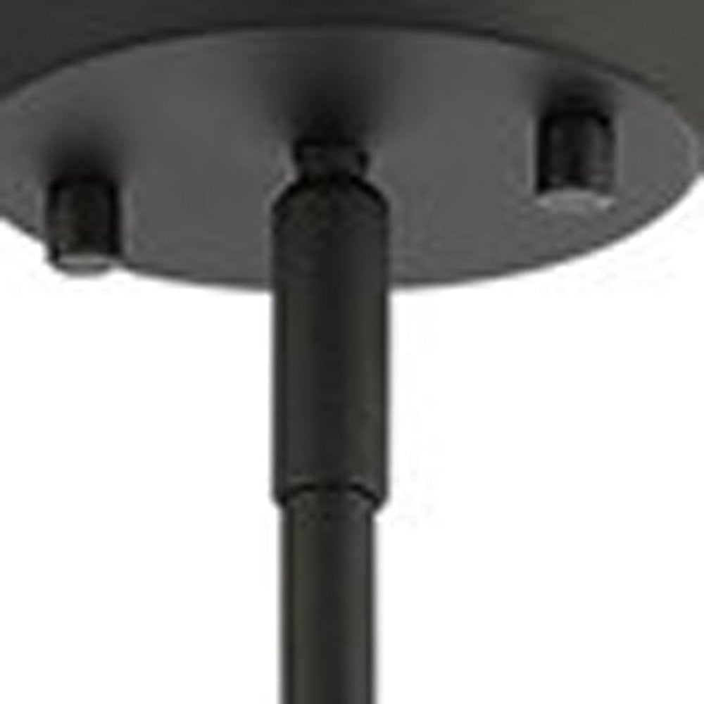 Black Four Light Dimmable Chandelier With Shades