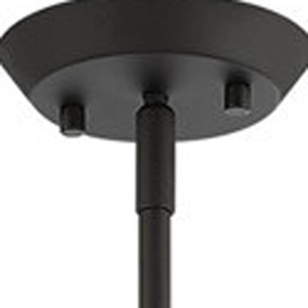 Black Four Light Dimmable Chandelier With Shades
