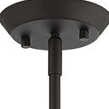 Black Four Light Dimmable Chandelier With Shades