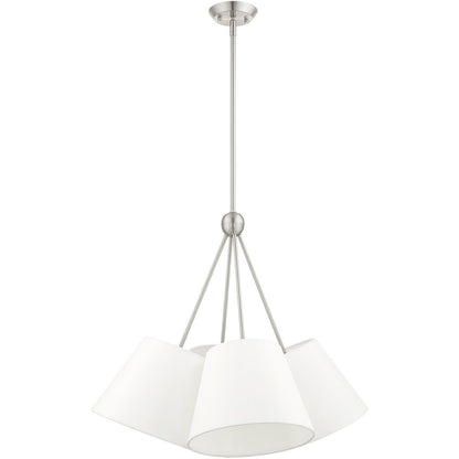 Four Light Dimmable Chandelier With Shades