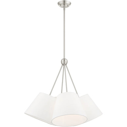 Four Light Dimmable Chandelier With Shades