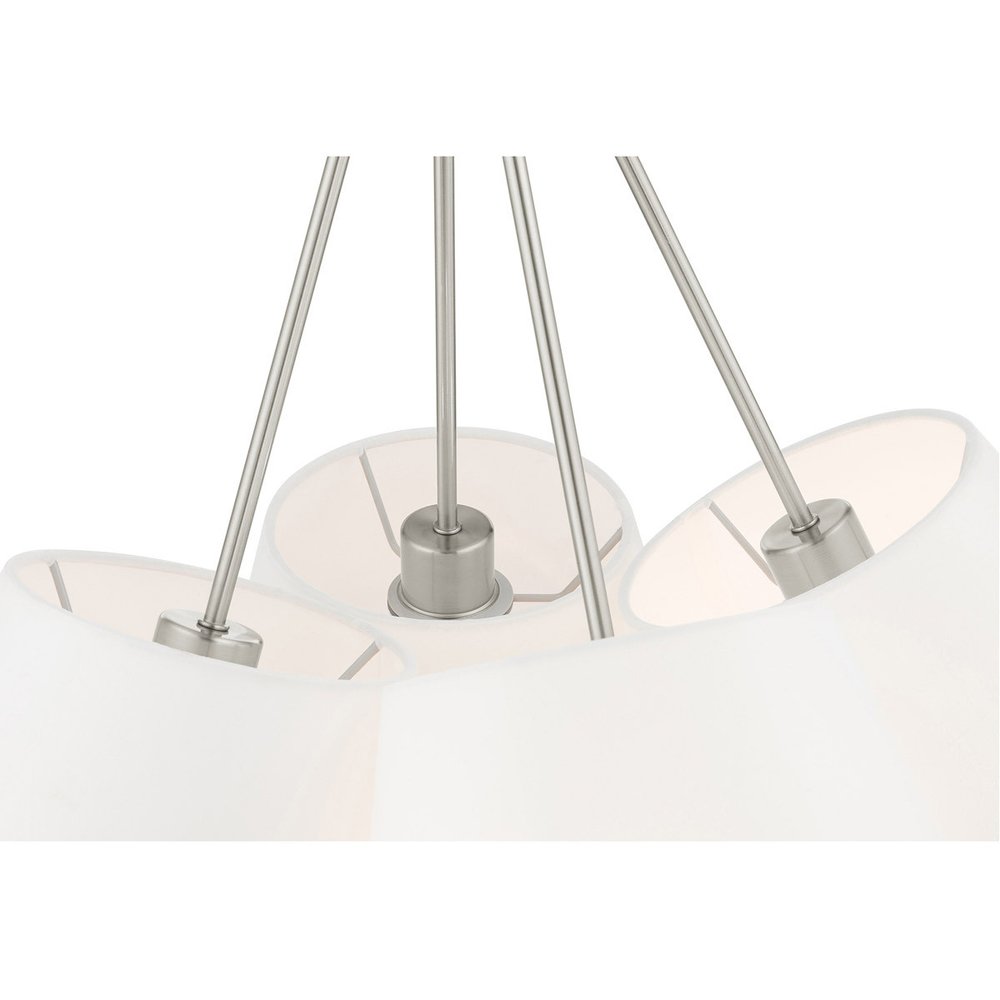 Four Light Dimmable Chandelier With Shades