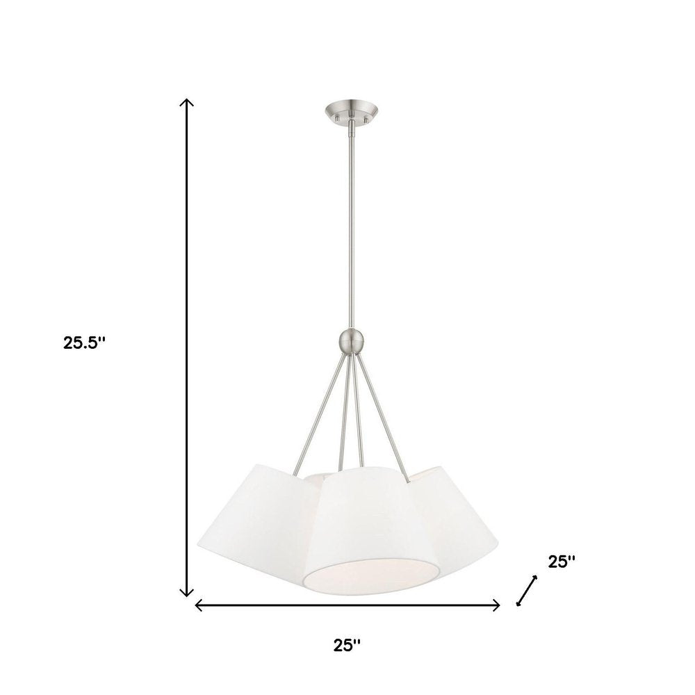 Four Light Dimmable Chandelier With Shades