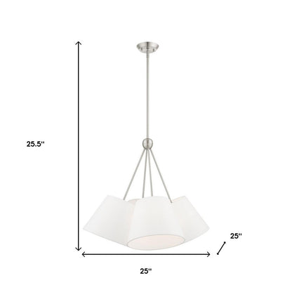 Four Light Dimmable Chandelier With Shades