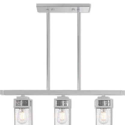 Three Light Dimmable Chandelier With Shades