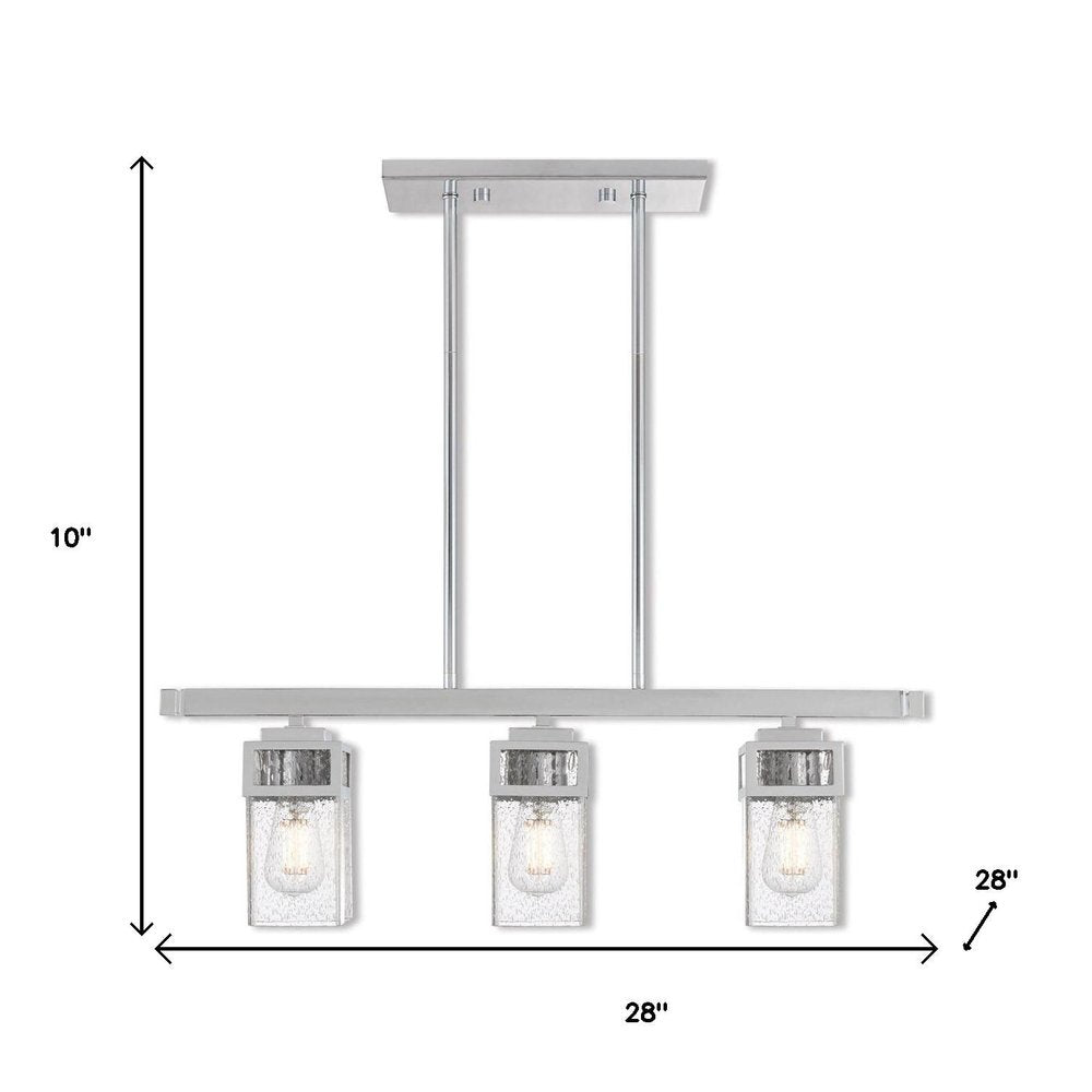 Three Light Dimmable Chandelier With Shades