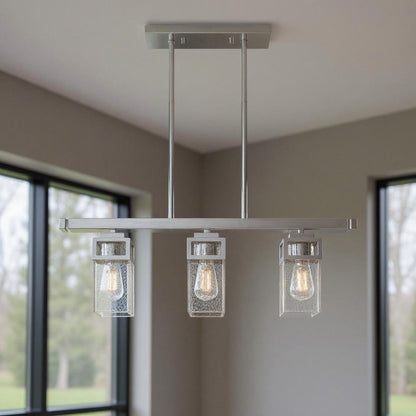 Three Light Dimmable Chandelier With Shades