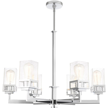Six Light Dimmable Chandelier With Shades