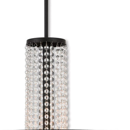 Bronze Five Light Dimmable Chandelier With Shades