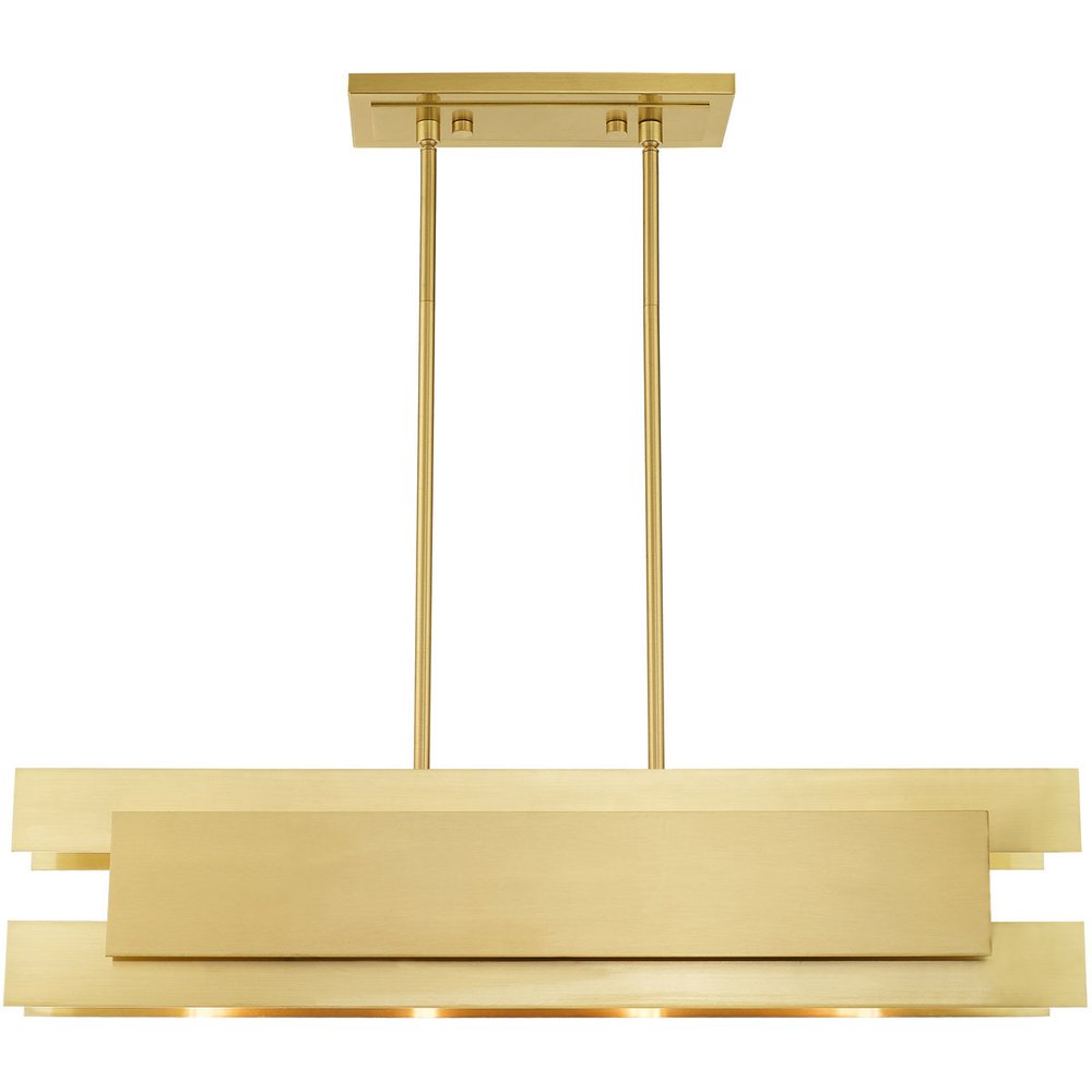 Four Light Dimmable Chandelier With Shades