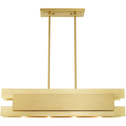 Four Light Dimmable Chandelier With Shades