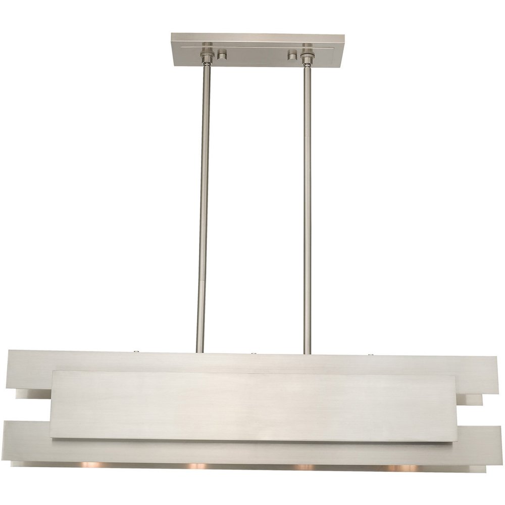 Four Light Dimmable Chandelier With Shades