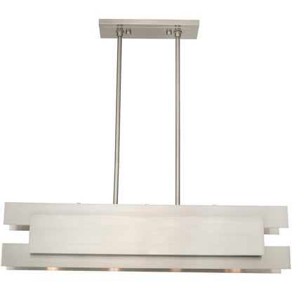 Four Light Dimmable Chandelier With Shades