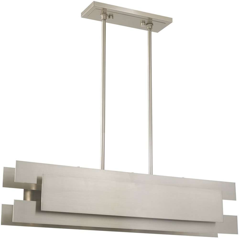 Four Light Dimmable Chandelier With Shades