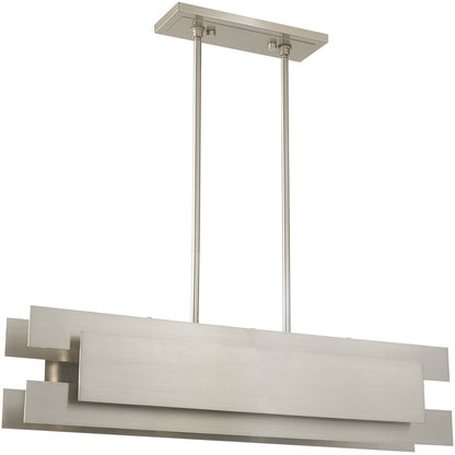 Four Light Dimmable Chandelier With Shades