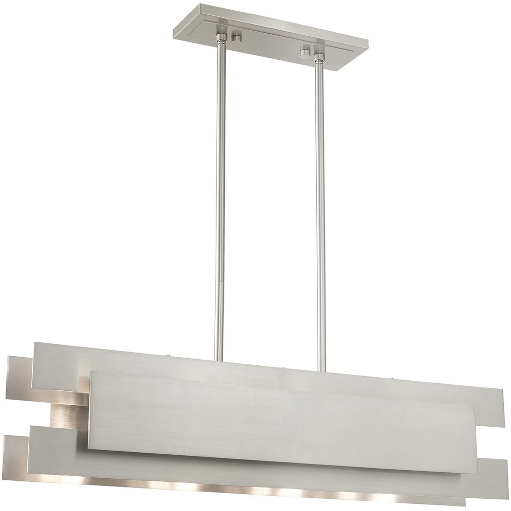 Four Light Dimmable Chandelier With Shades
