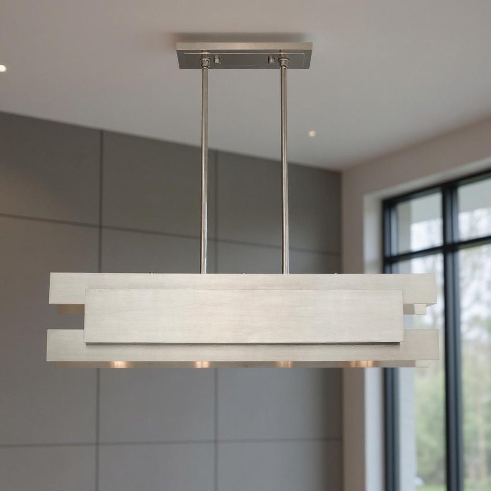 Four Light Dimmable Chandelier With Shades