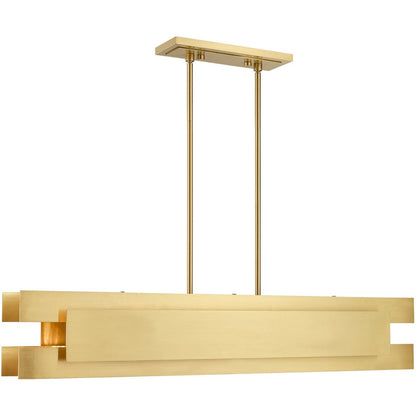 Five Light Dimmable Chandelier With Shades