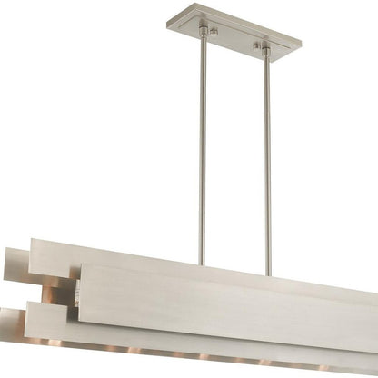 Five Light Dimmable Chandelier With Shades