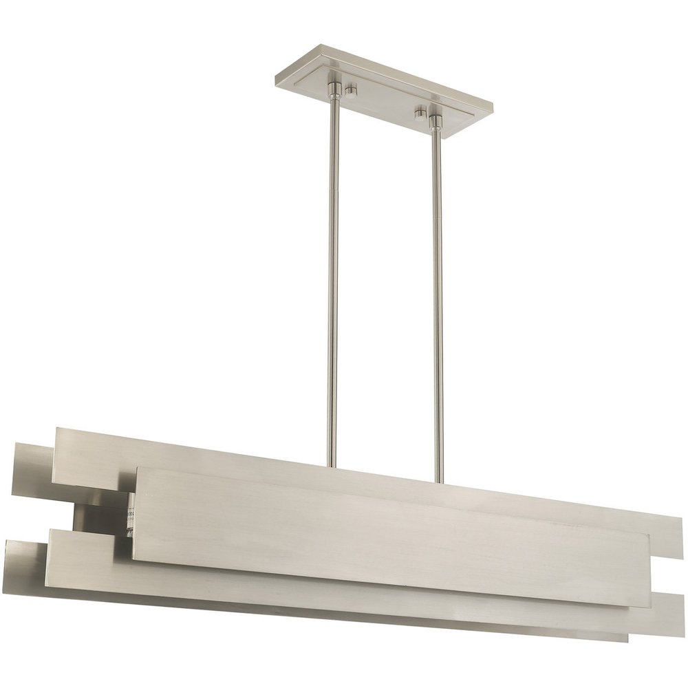 Five Light Dimmable Chandelier With Shades
