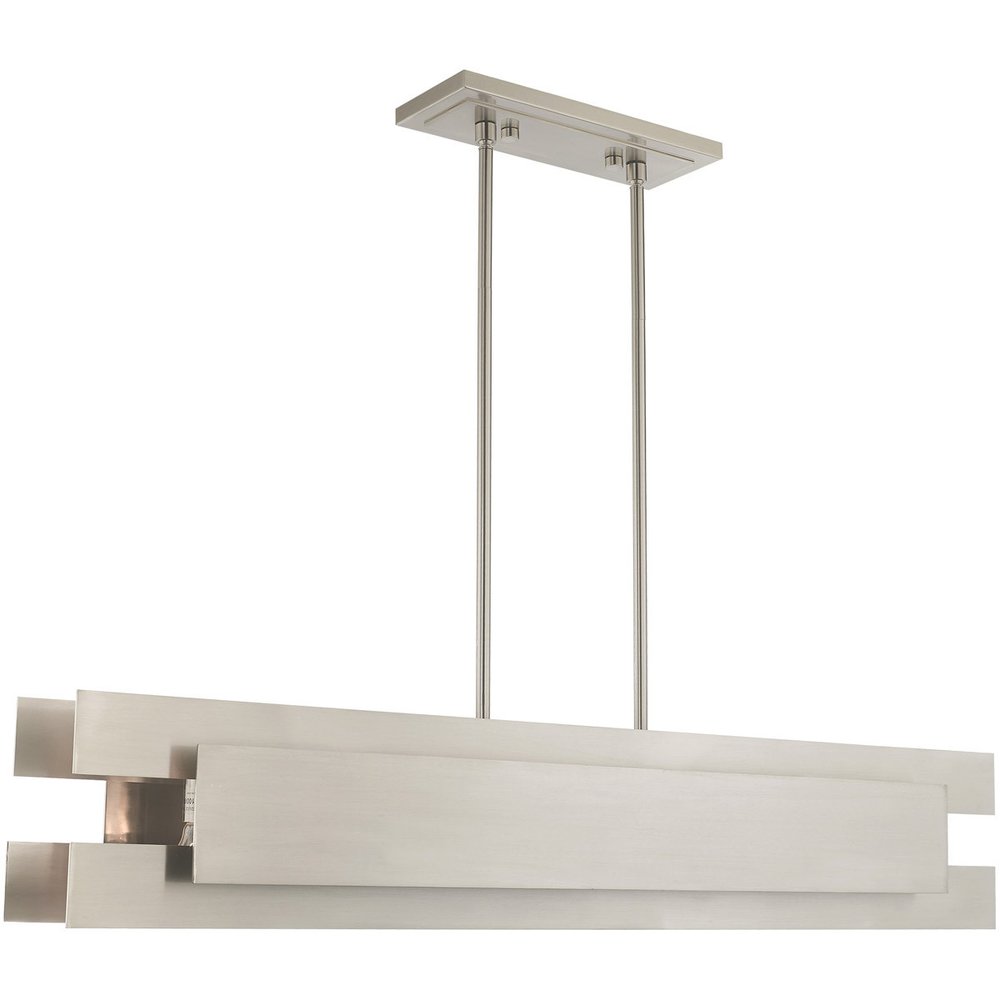 Five Light Dimmable Chandelier With Shades