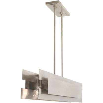 Five Light Dimmable Chandelier With Shades