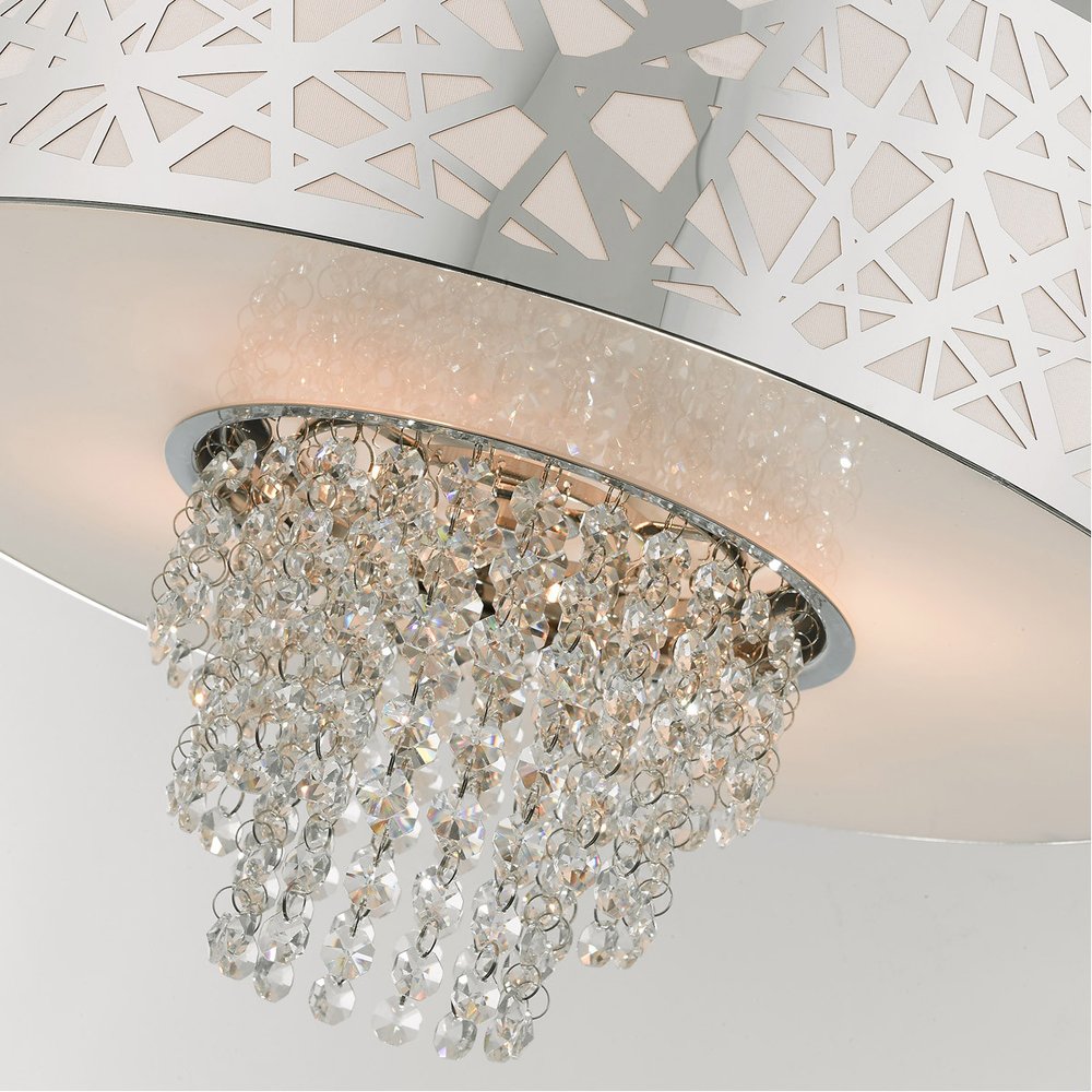 Four Light Dimmable Chandelier With Shades