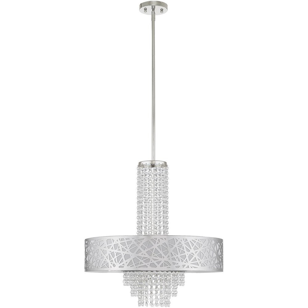 Five Light Dimmable Chandelier With Shades
