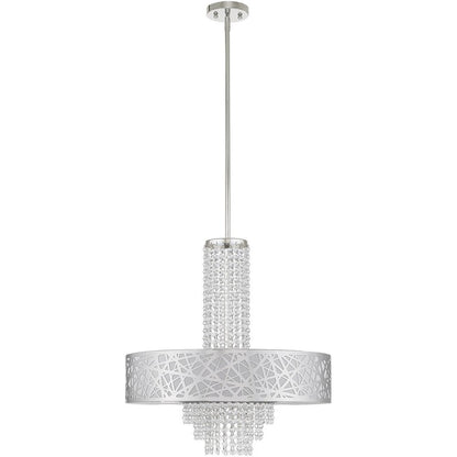 Five Light Dimmable Chandelier With Shades