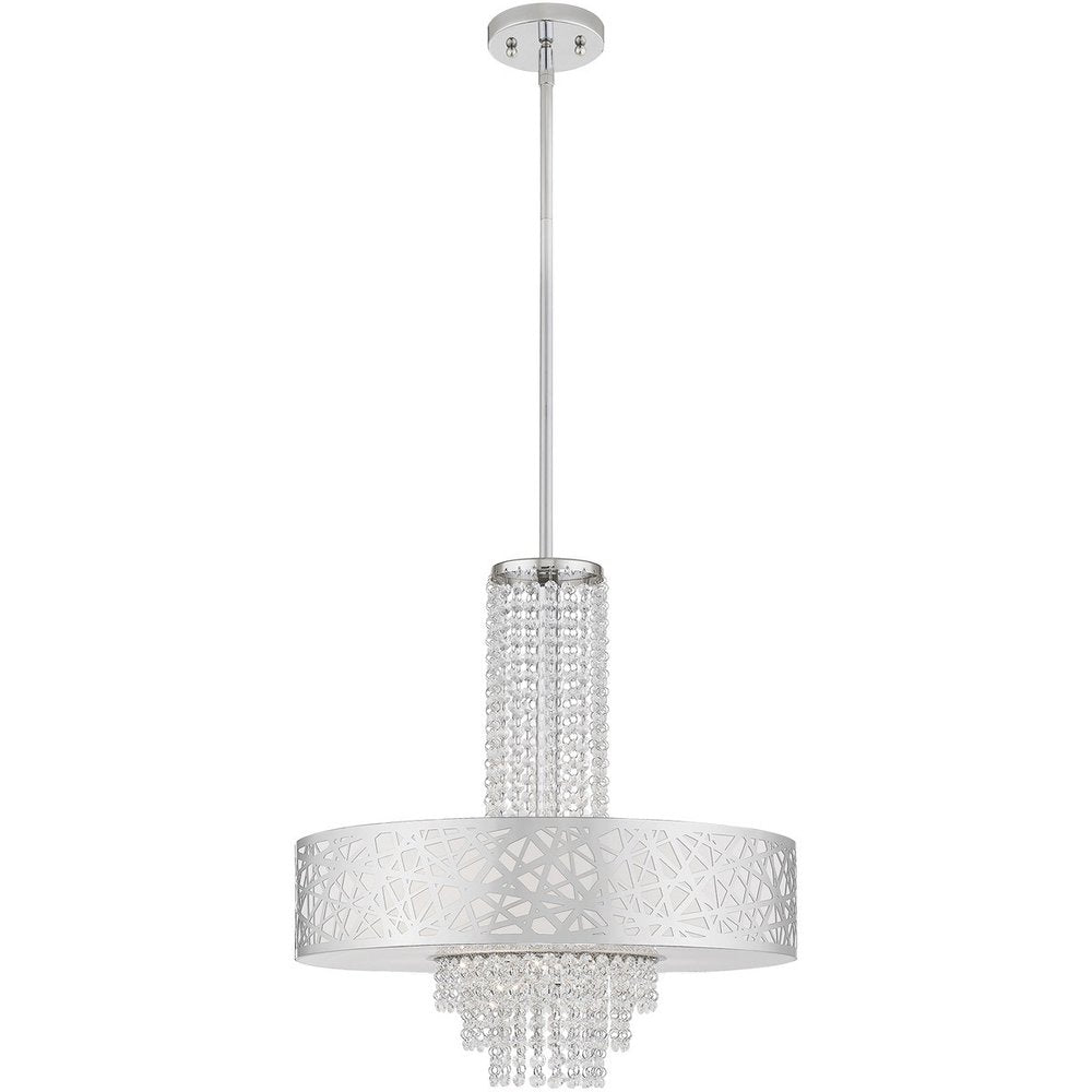 Five Light Dimmable Chandelier With Shades