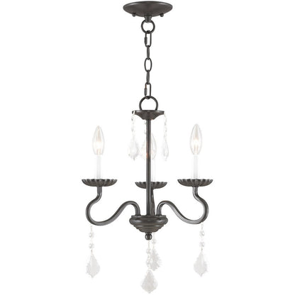 Three Light Dimmable Chandelier With Shades