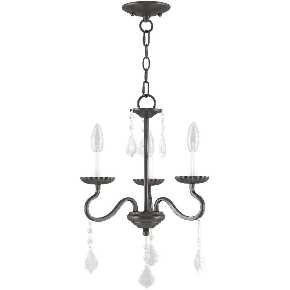Three Light Dimmable Chandelier With Shades