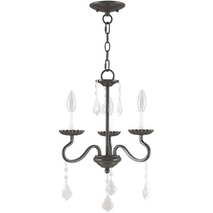 Three Light Dimmable Chandelier With Shades