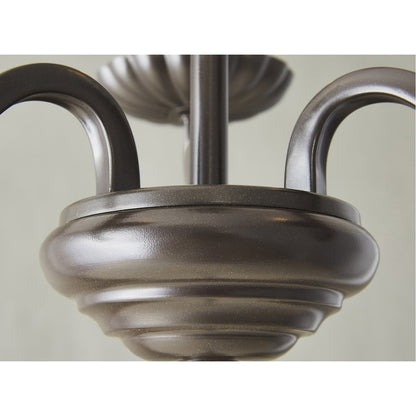 Three Light Dimmable Chandelier With Shades