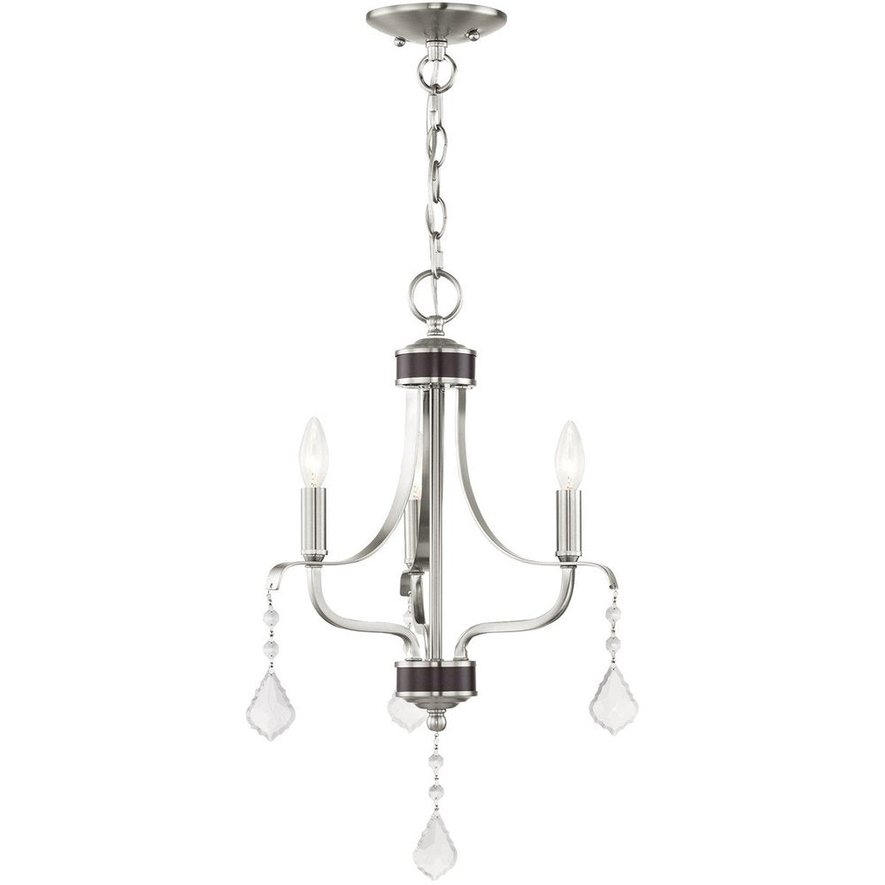 Three Light Dimmable Chandelier With Shades