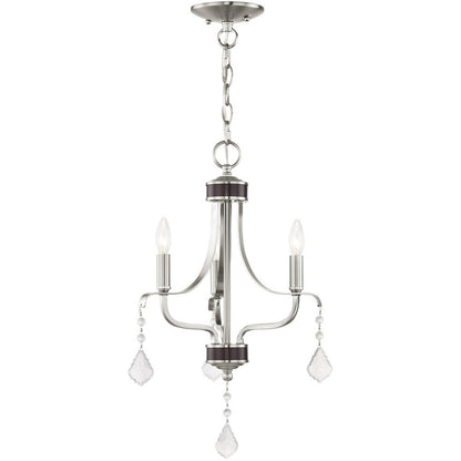 Three Light Dimmable Chandelier With Shades