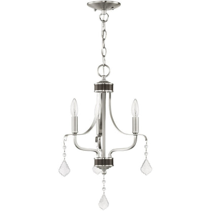 Three Light Dimmable Chandelier With Shades