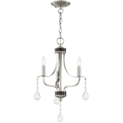 Three Light Dimmable Chandelier With Shades