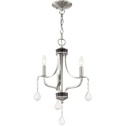 Three Light Dimmable Chandelier With Shades