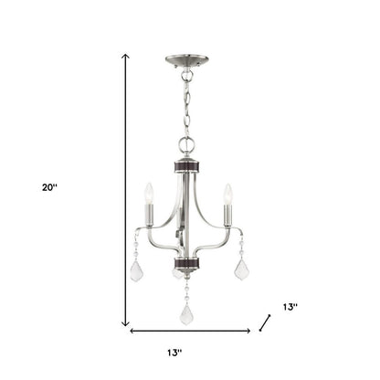 Three Light Dimmable Chandelier With Shades