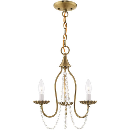 Three Light Dimmable Chandelier With Shades