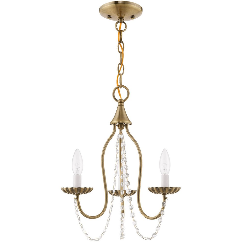 Three Light Dimmable Chandelier With Shades