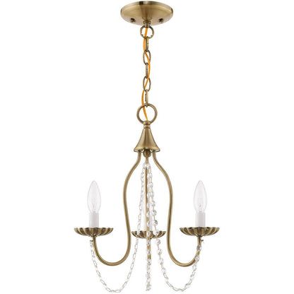 Three Light Dimmable Chandelier With Shades