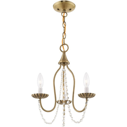 Three Light Dimmable Chandelier With Shades